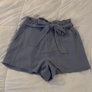 Lush Blue Slate Flowy Shorts with Pockets